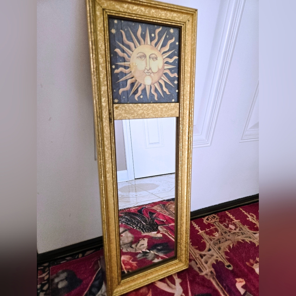 🌞 Vintage Celestial SUN Mirror - Whimsigoth by Marybeth Zietz 1990s 🌞